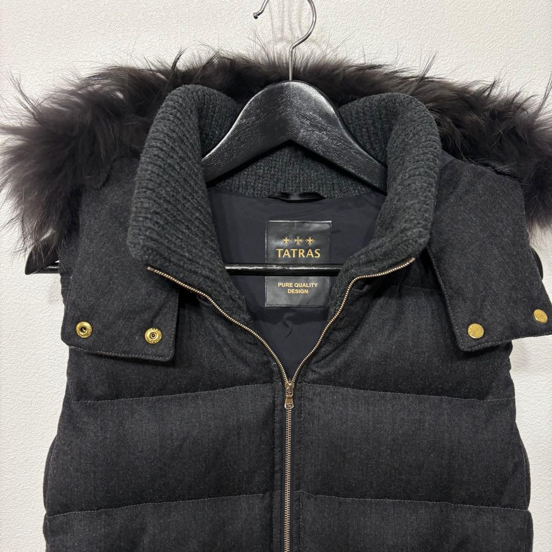 定番✨TATRAS ダウンベスト LUSERA フード ファー 03 グレー