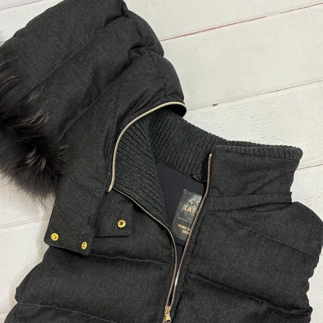 定番✨TATRAS ダウンベスト LUSERA フード ファー 03 グレー