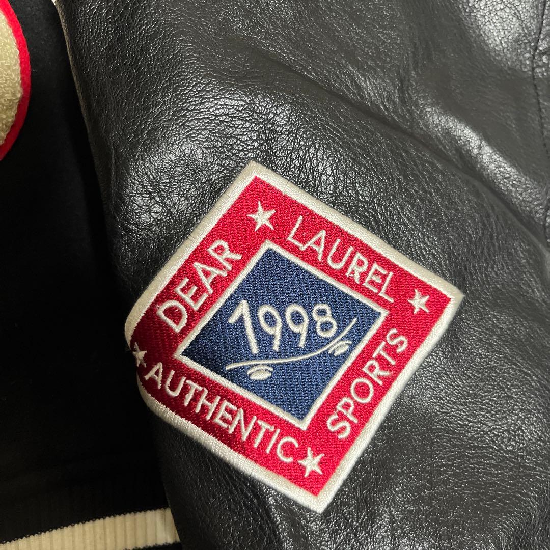 希少品　DEAR LAUREL スタジャン L ブラック/ゴールド