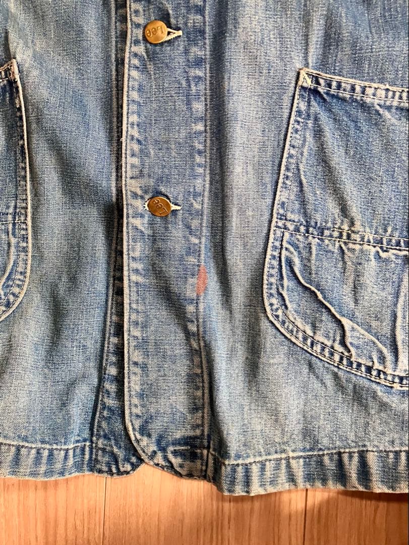 Lee デニムカバーオールヴィンテージ色落ち、ヴィンテージ感満載