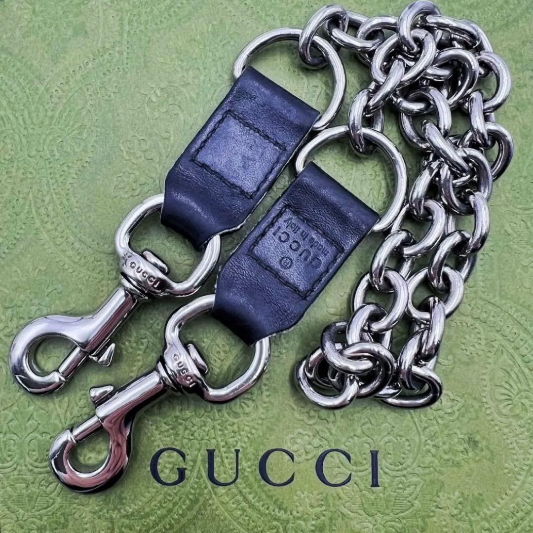 ✨美品✨GUCCI グッチ　ウォレットチェーン レザー