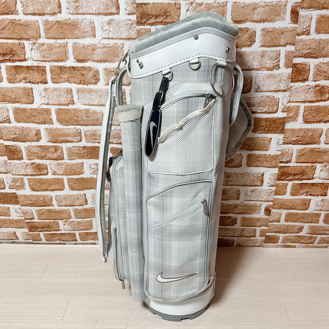 NIKE キャディバッグ　10分割　レディース　チェック　ナイキ　ゴルフ