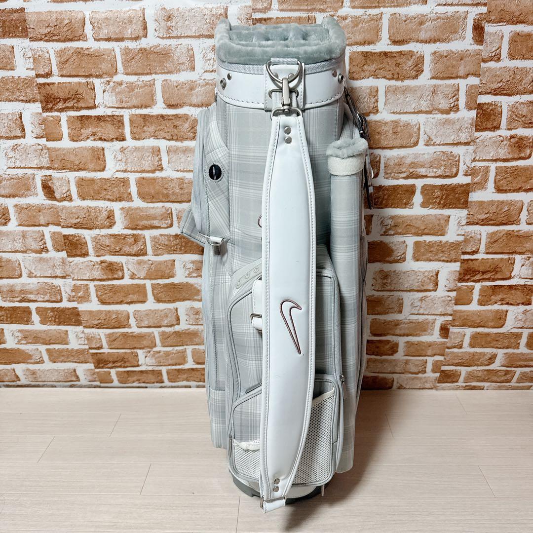 NIKE キャディバッグ　10分割　レディース　チェック　ナイキ　ゴルフ