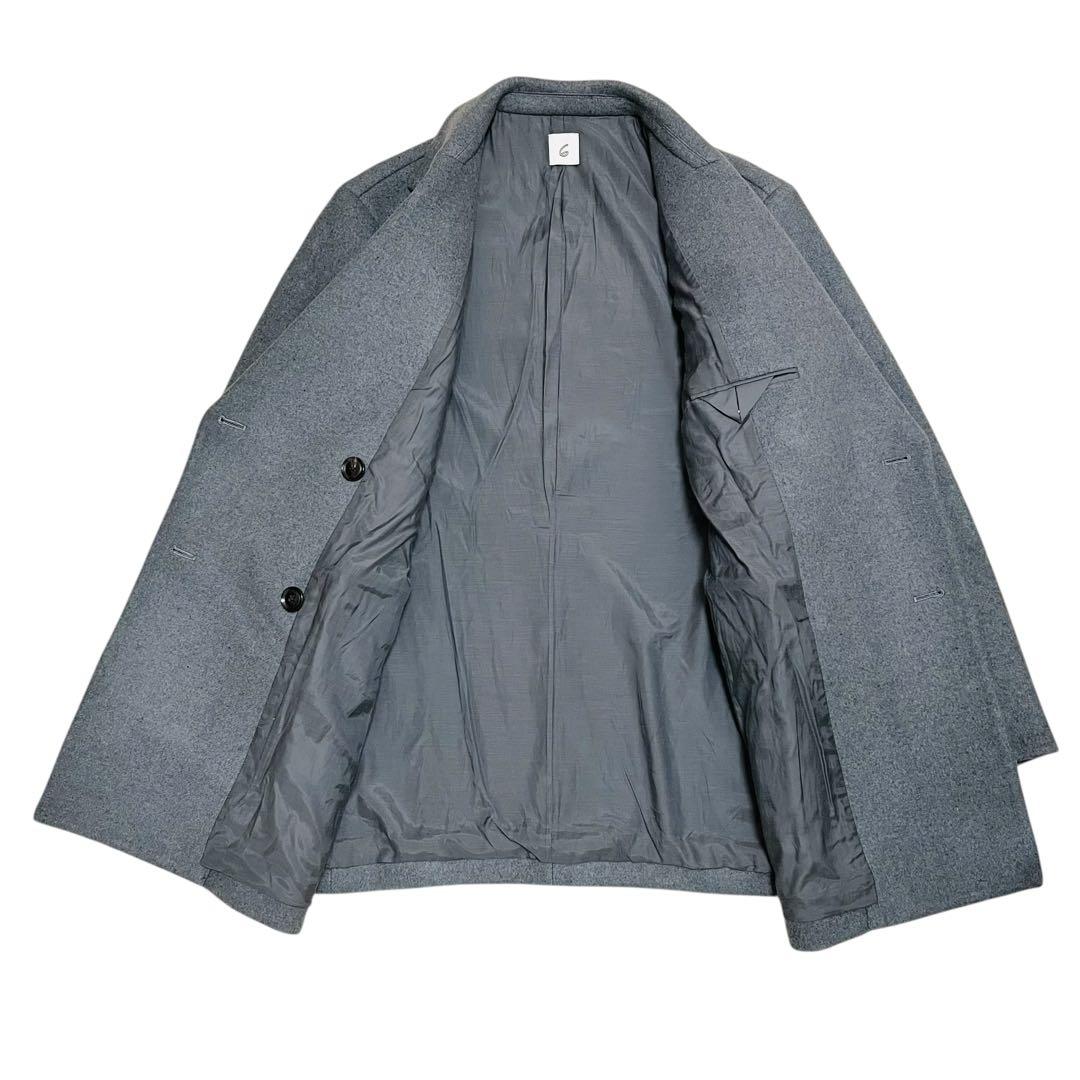 美品✨　6 ROKU ロク　メルトン ジャケット コート グレー