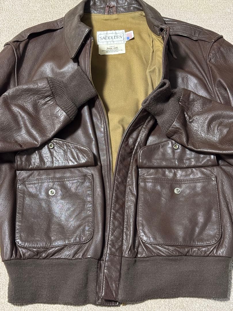 80s COOPER クーパー SADDLERY USA製 A-2 サイズ42L