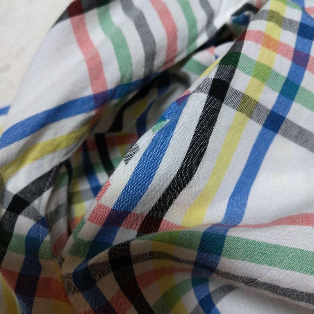 美品　慈雨　ロングワンピース　シャツワンピース　L　チェック　センソユニコ