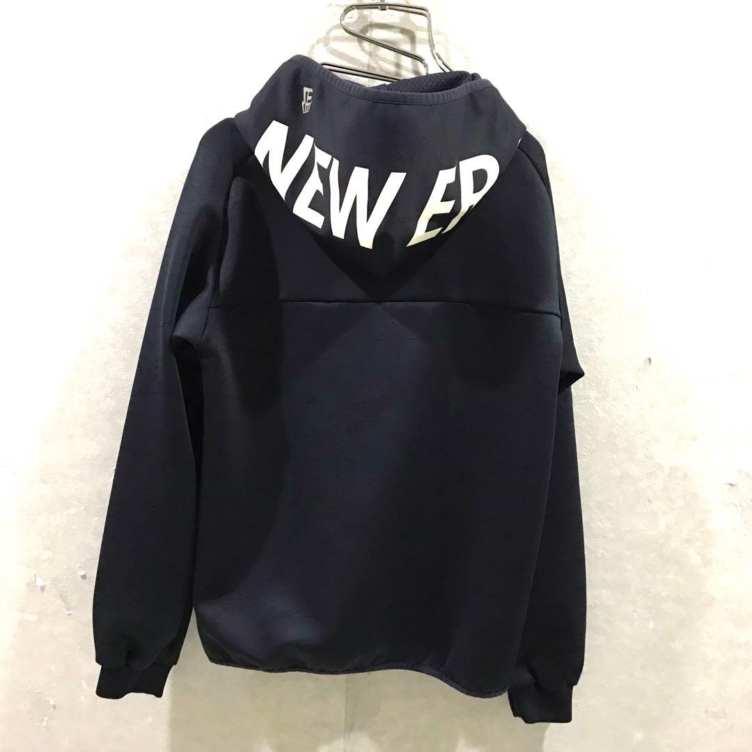 ＮＥＷ ＥＲＡ 総柄 ウォームアップジャージ セットアップ パーカー ネイビー