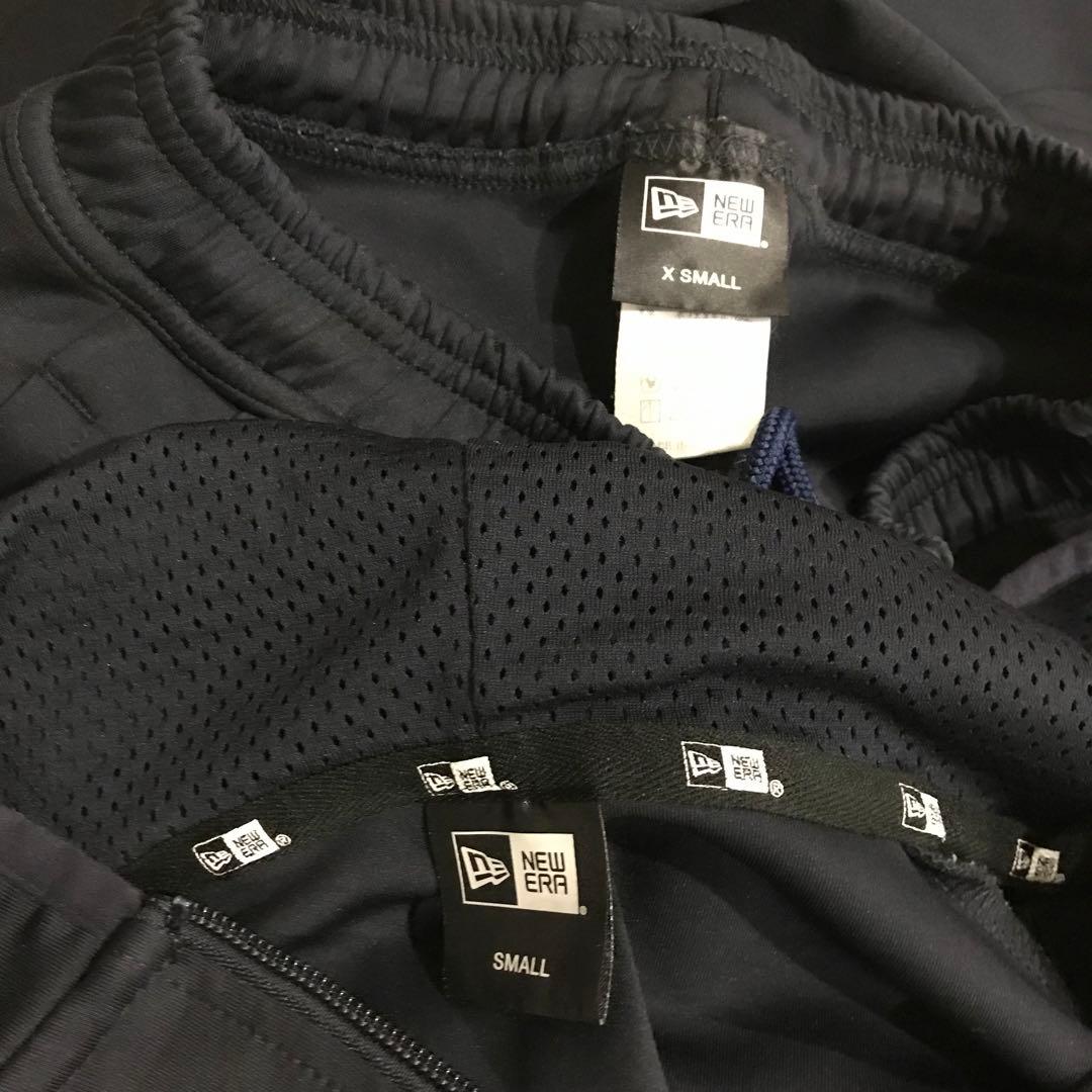 ＮＥＷ ＥＲＡ 総柄 ウォームアップジャージ セットアップ パーカー ネイビー