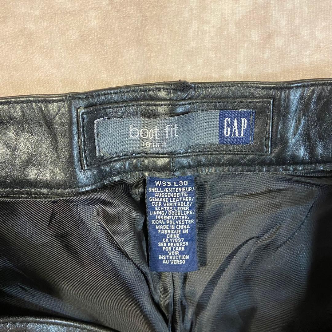 90s Old Gap レザーパンツ W33L30 boot fit 山田蓮着用
