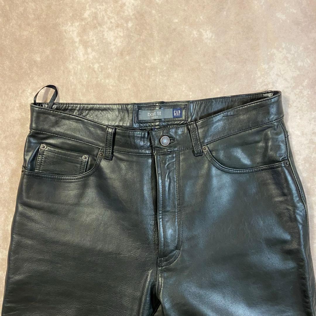 90s Old Gap レザーパンツ W33L30 boot fit 山田蓮着用