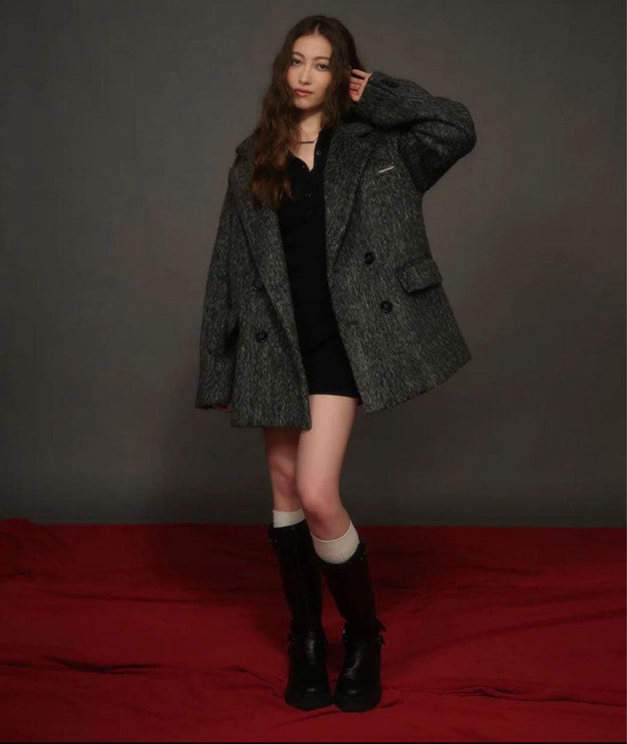 ジャケット・アウター ACLENT Loose shaggy double jacket