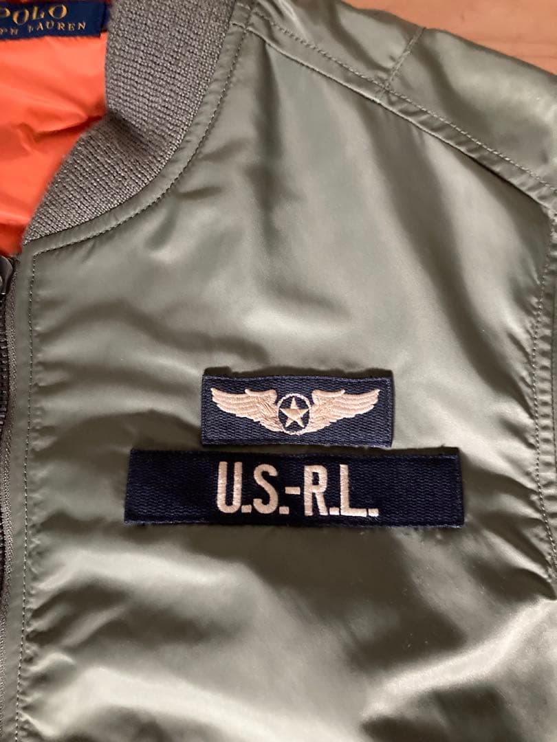 Ralph Lauren ラルフ XL ma-1 ミリタリー ジャケット 古着