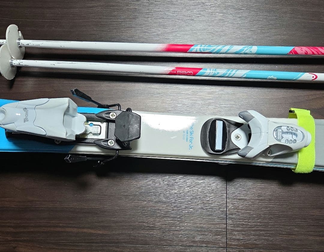 子供用カービングスキーセット板100cm　ストックHEAD 靴20cm