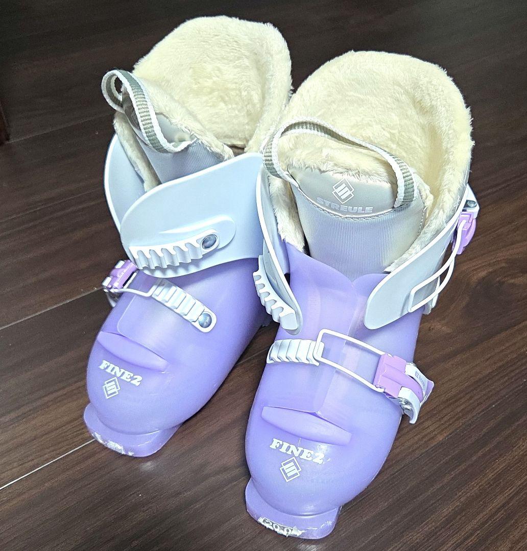 子供用カービングスキーセット板100cm　ストックHEAD 靴20cm