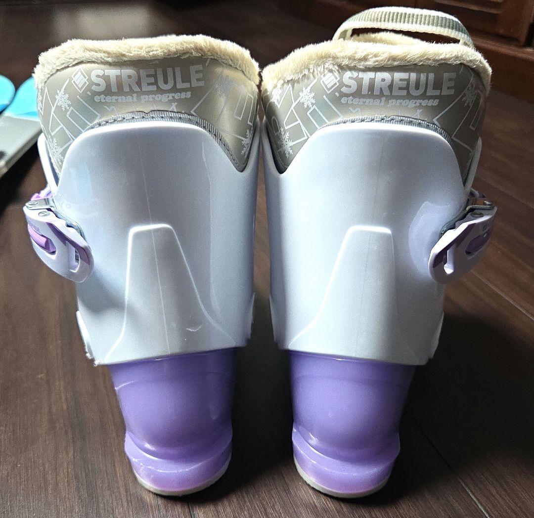 子供用カービングスキーセット板100cm　ストックHEAD 靴20cm