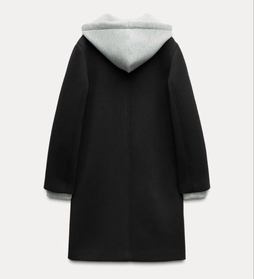 ZARAデタッチャブルフードコート ブラックXS 完売品 セレブ