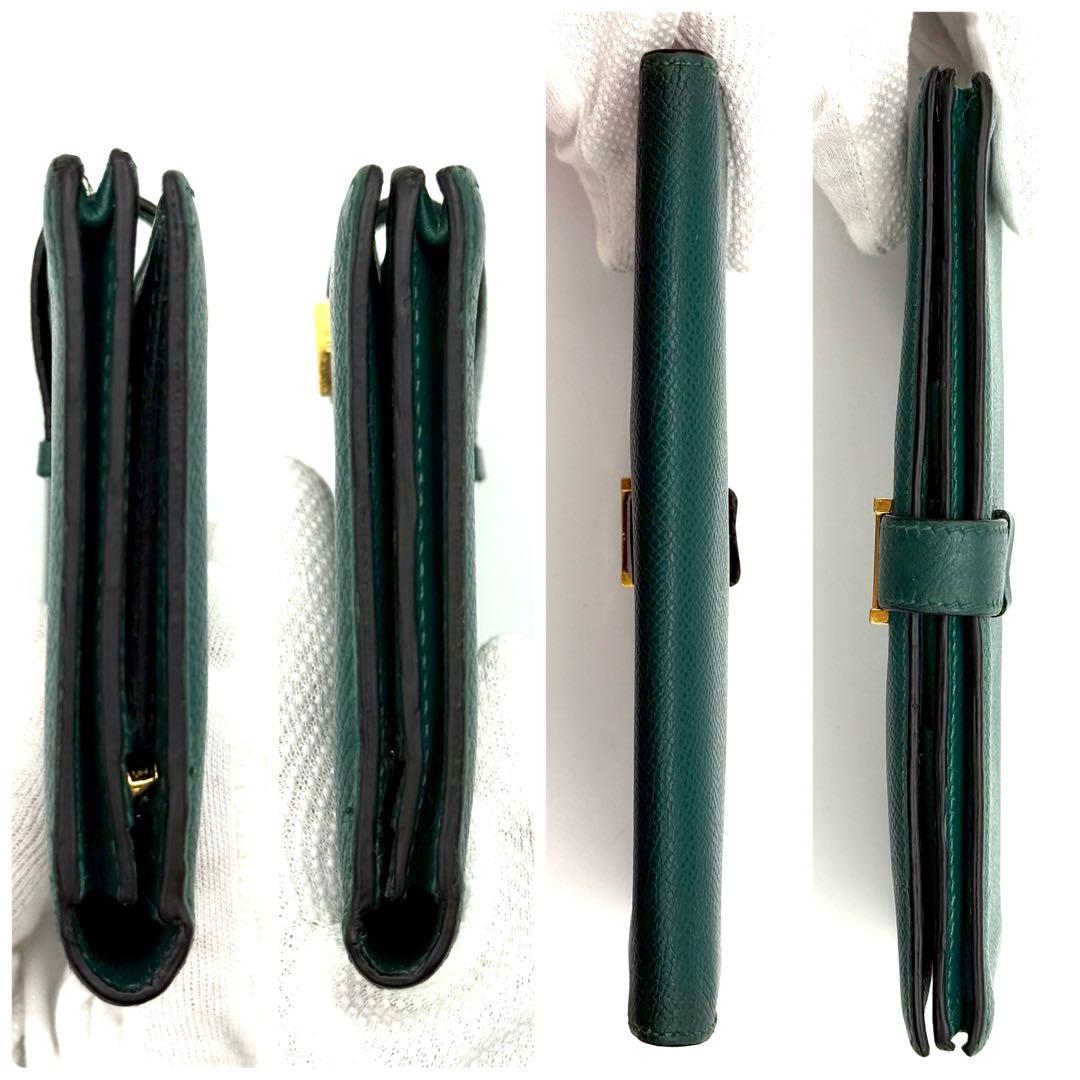 極上美品✨エルメス ベアンスフレ ブォーエプソングリーン 長財布 P65