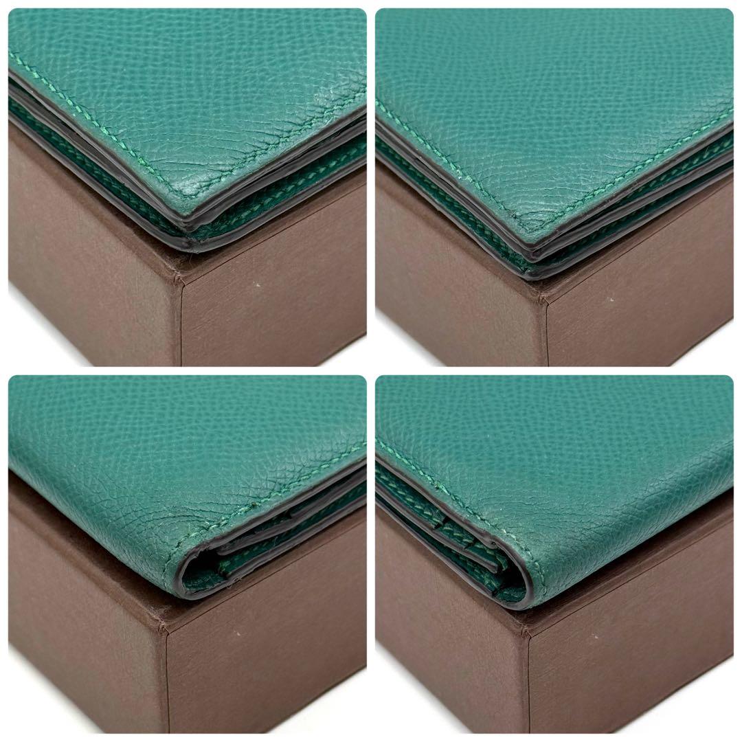 極上美品✨エルメス ベアンスフレ ブォーエプソングリーン 長財布 P65