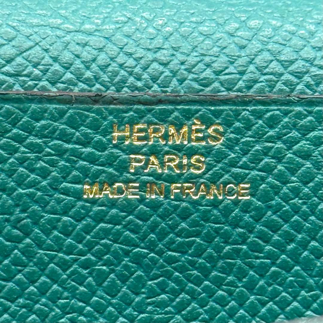 極上美品✨エルメス ベアンスフレ ブォーエプソングリーン 長財布 P65