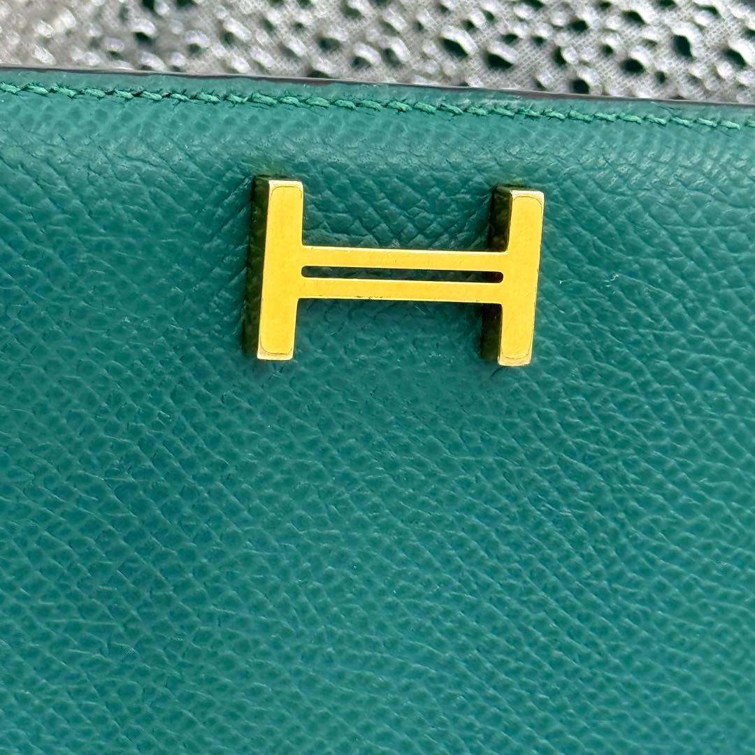 極上美品✨エルメス ベアンスフレ ブォーエプソングリーン 長財布 P65