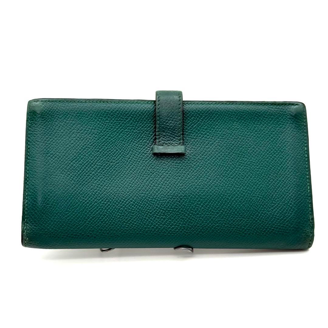 極上美品✨エルメス ベアンスフレ ブォーエプソングリーン 長財布 P65
