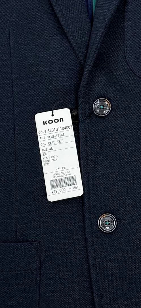 koon ジャケット　48（L相当）　新品タグ付き　スウェット素材は