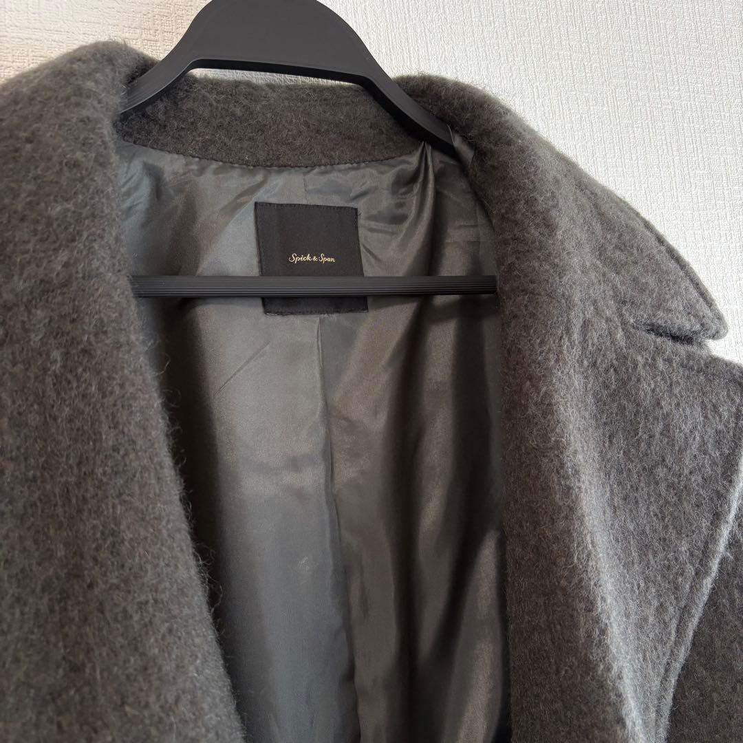 Spick & Span スピックアンドスパン ミドルシャギーコート グレー