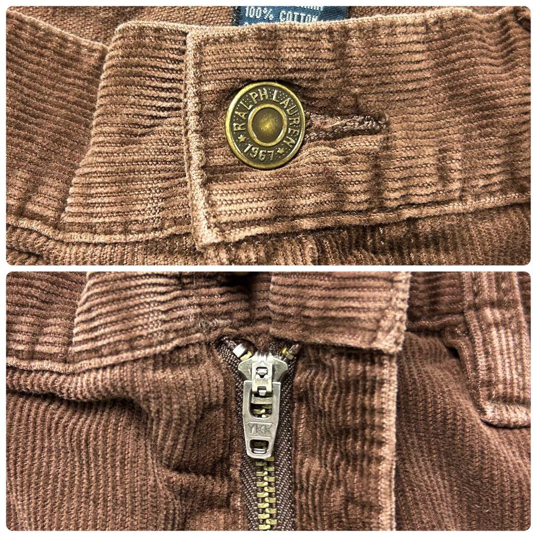 ラルフローレン 革タグ コーデュロイパンツ ブラウン W36 5944