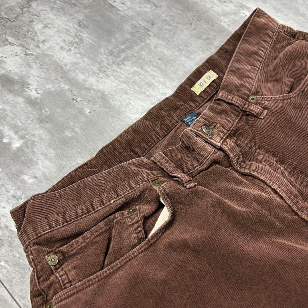 ラルフローレン 革タグ コーデュロイパンツ ブラウン W36 5944