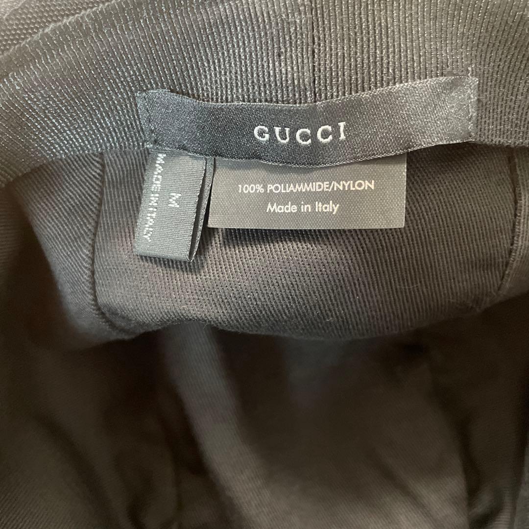GUCCI バケットハット シェリーライン／ブラック　レディース