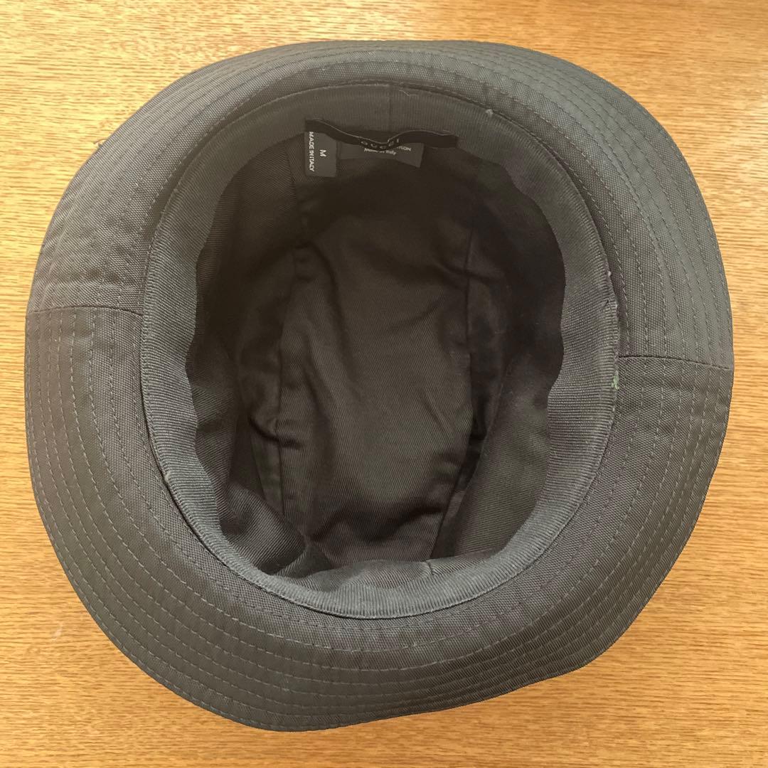 GUCCI バケットハット シェリーライン／ブラック　レディース