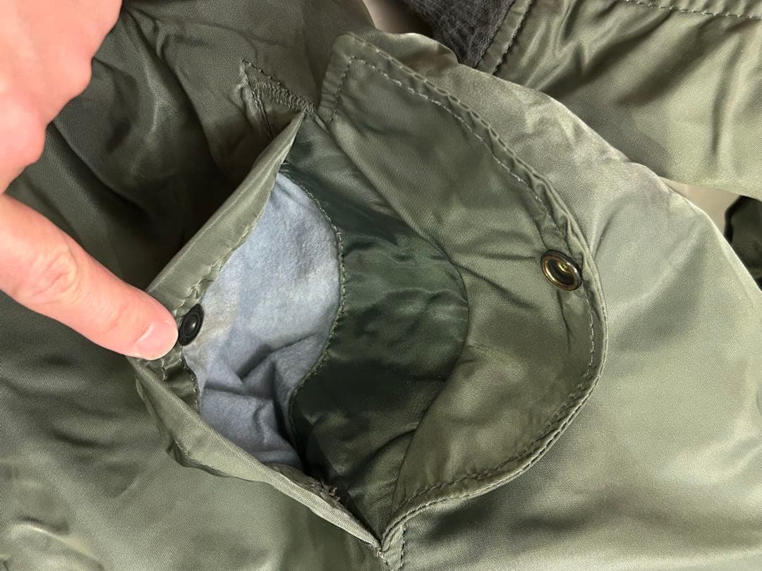 90s ALPHA MA-1 anytee USA製 短丈 キムタク カーキ