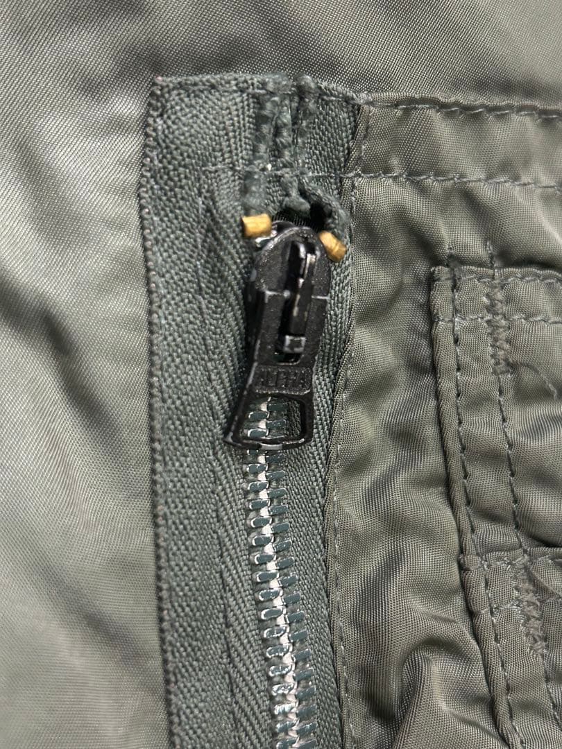 90s ALPHA MA-1 anytee USA製 短丈 キムタク カーキ