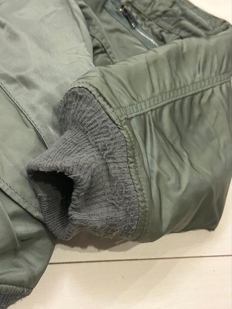 90s ALPHA MA-1 anytee USA製 短丈 キムタク カーキ