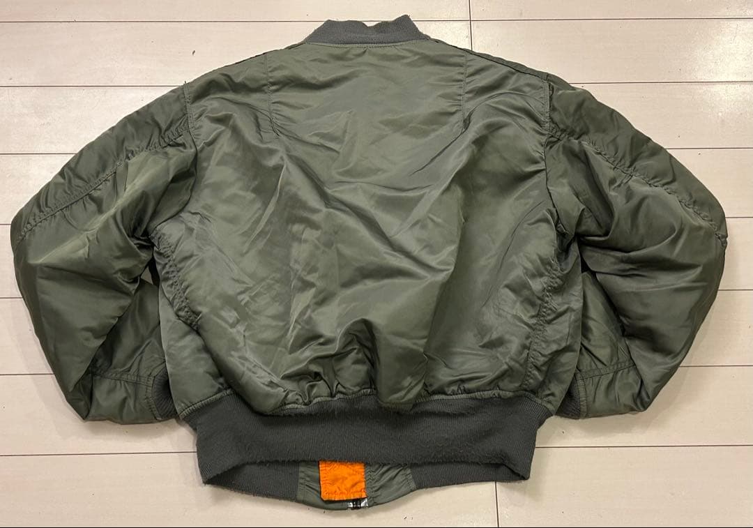 90s ALPHA MA-1 anytee USA製 短丈 キムタク カーキ