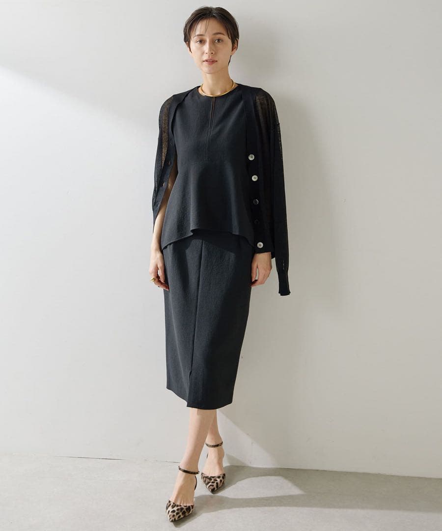 2025 ウィムガゼット　ストレッチブッチャースカート　ブラック