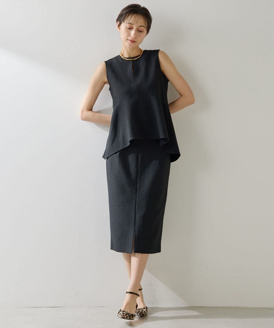 2025 ウィムガゼット　ストレッチブッチャースカート　ブラック