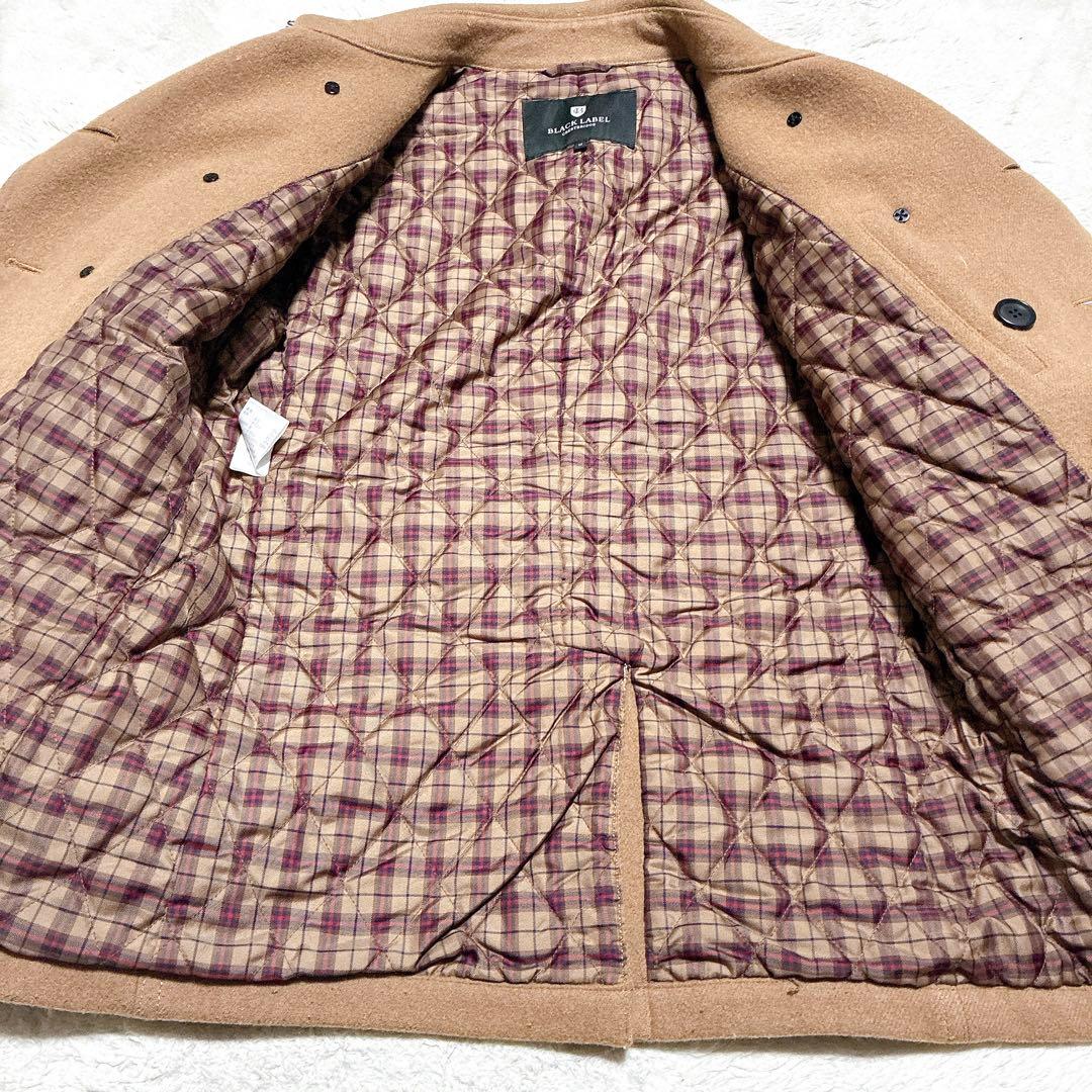 ブラックレーベルクレストブリッジ　ダブルブレスト　ピーコート ベージュ　羊毛　M