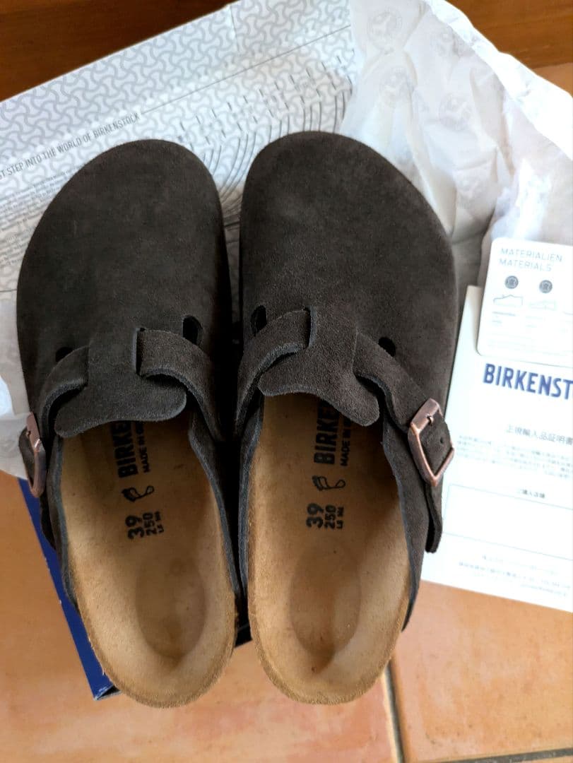 【美品】ビルケンシュトック ボストン モカ　スエード 39 25cm