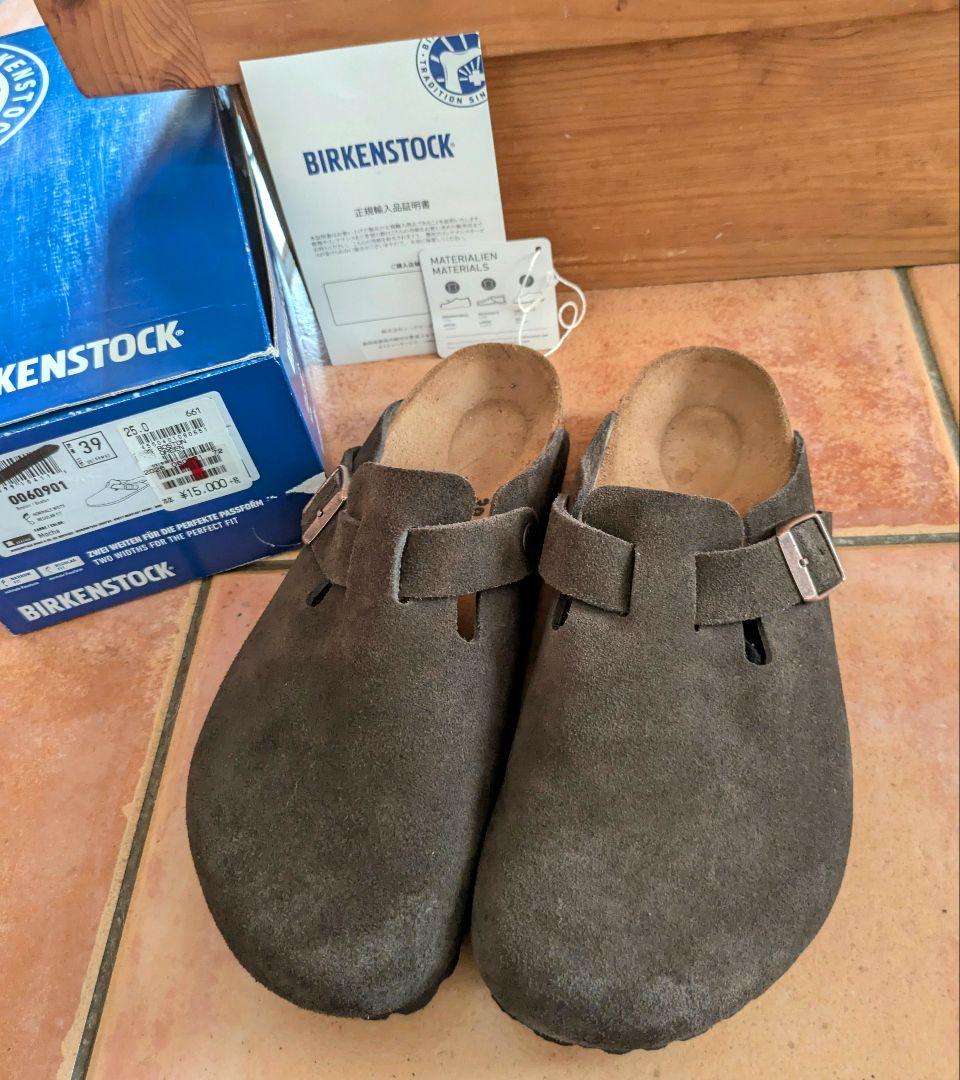 【美品】ビルケンシュトック ボストン モカ　スエード 39 25cm