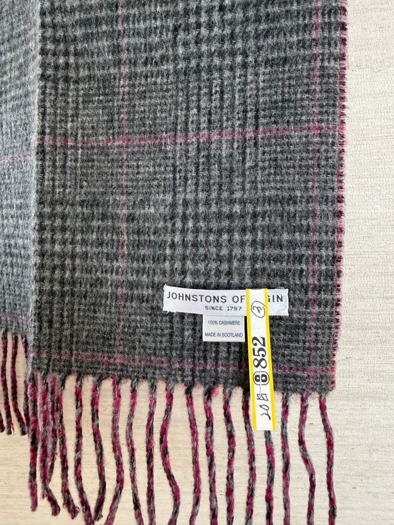 Johnstons マフラー ストール リバーシブル カシミヤ100%
