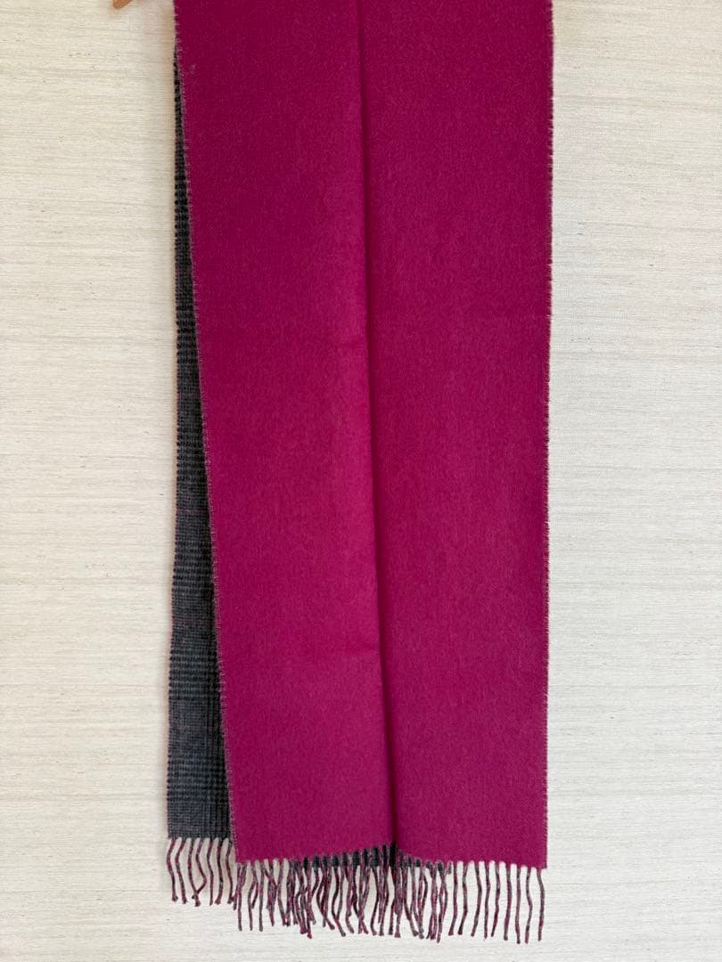 Johnstons マフラー ストール リバーシブル カシミヤ100%