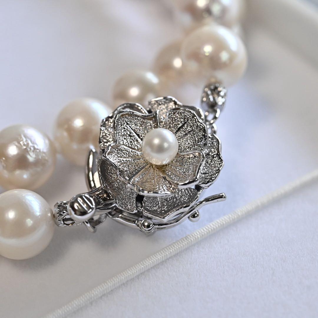 【高級・高島屋購入品】アコヤ　パール　ネックレス　本真珠　大珠　8.5ミリ