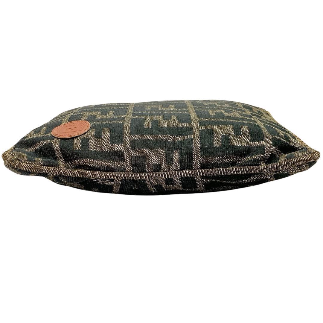 美品✨FENDI フェンディ　ミニクッション　ズッカ　総柄　ブラウン　激レア