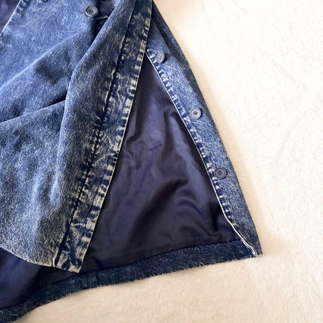 6259 美品✨ メゾンスペシャル ケミカルオーバーダイデニムドレスダブルコート