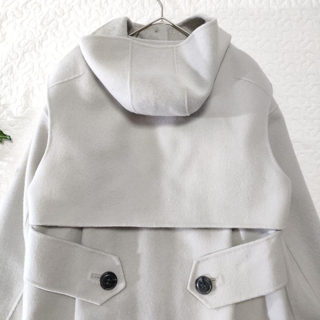 美品✨ADORE　カシミヤ混　ベストジャケット付きノーカラーリバーコート　グレー