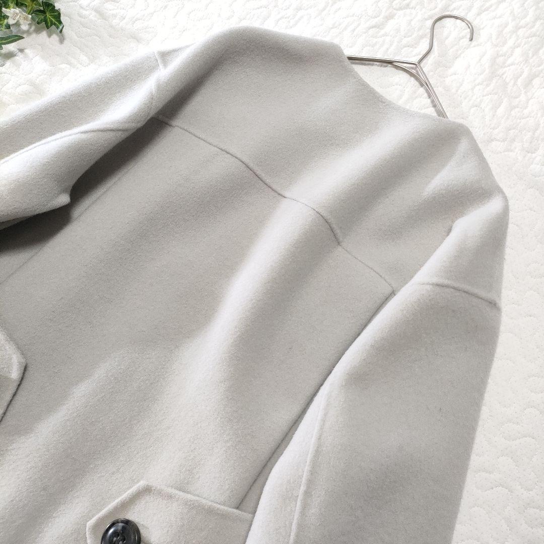 美品✨ADORE　カシミヤ混　ベストジャケット付きノーカラーリバーコート　グレー