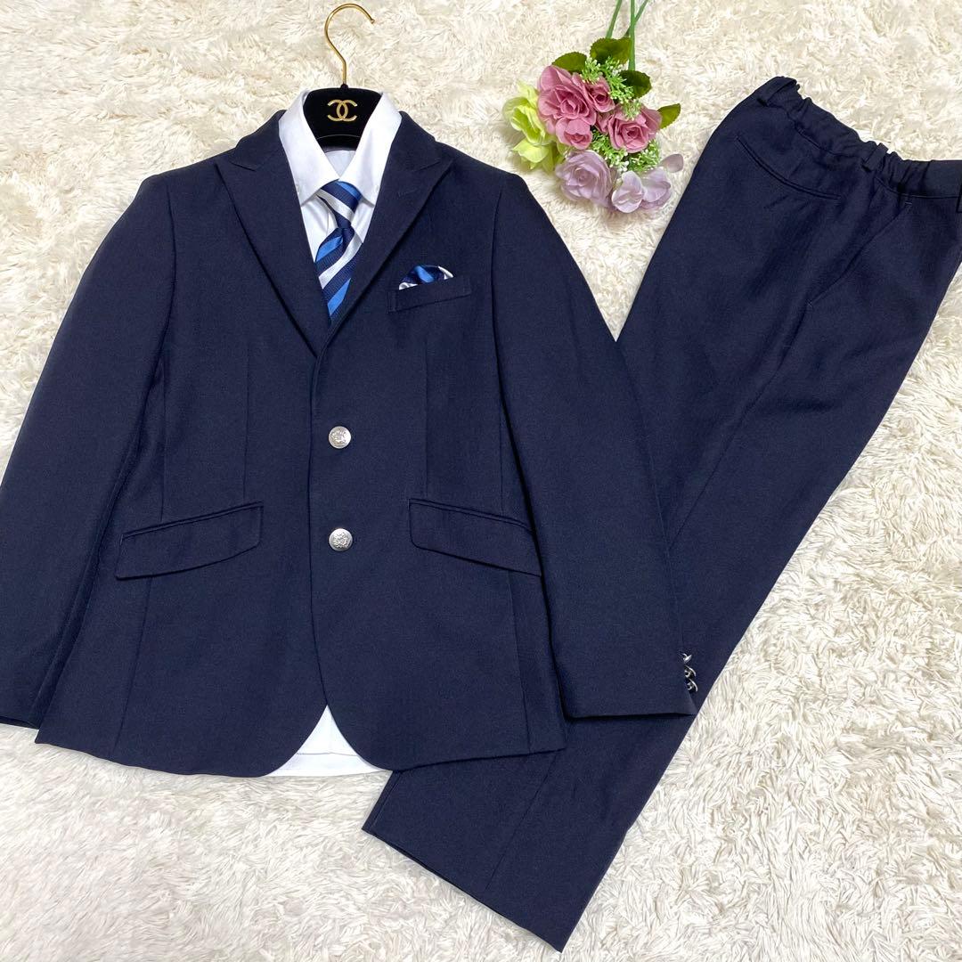 ワンダーファクトリー 男の子　フォーマルスーツ　150 濃紺　5点セット　制服