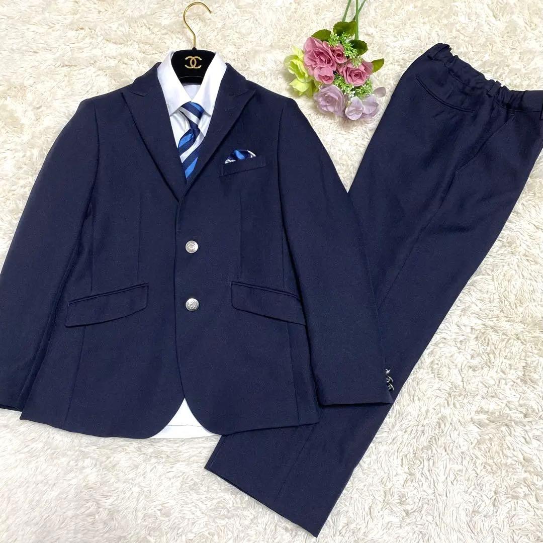 ワンダーファクトリー 男の子　フォーマルスーツ　150 濃紺　5点セット　制服