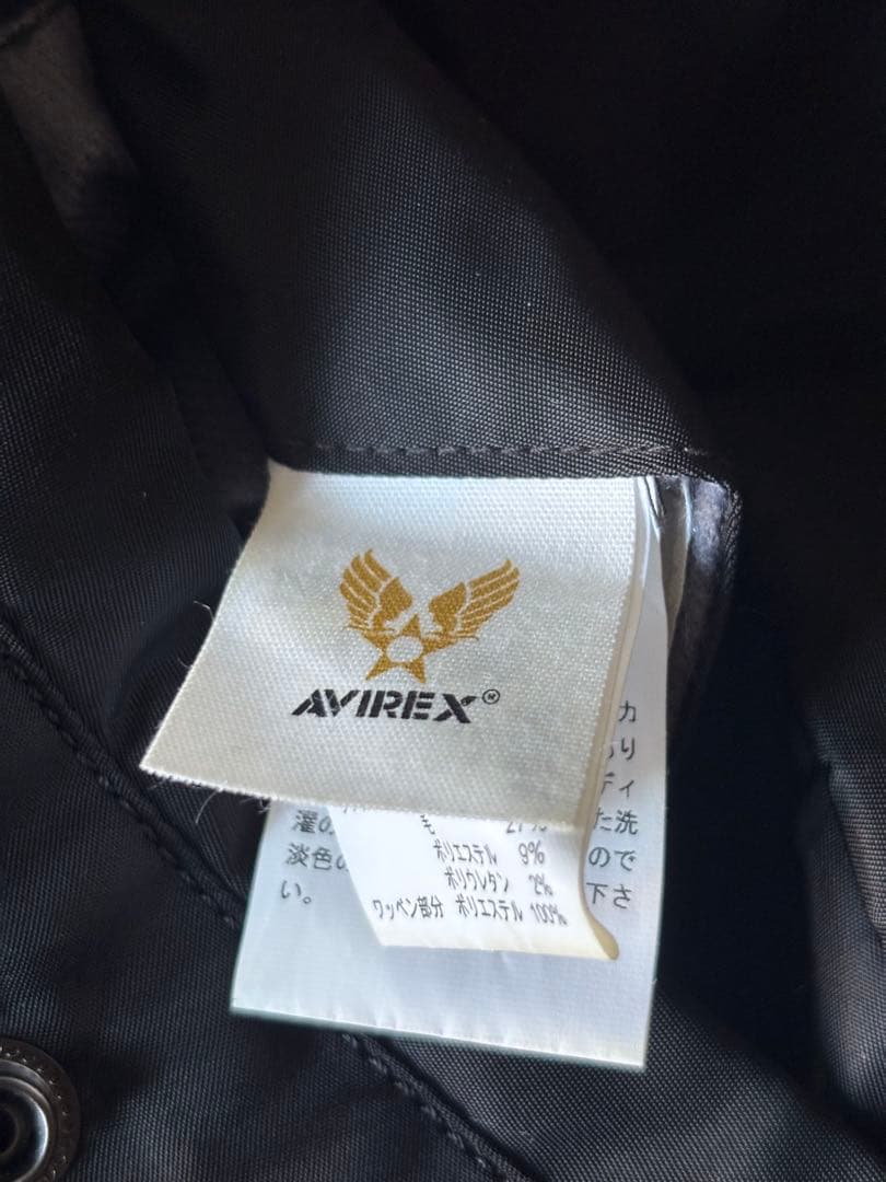 AVIREX MA-1フライトジャケット　コマーシャルロゴ　黒　アビレックス